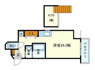 中電前駅 徒歩11分 9階の物件間取画像